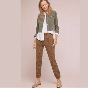 Anthropologie Leopard Print Joggers